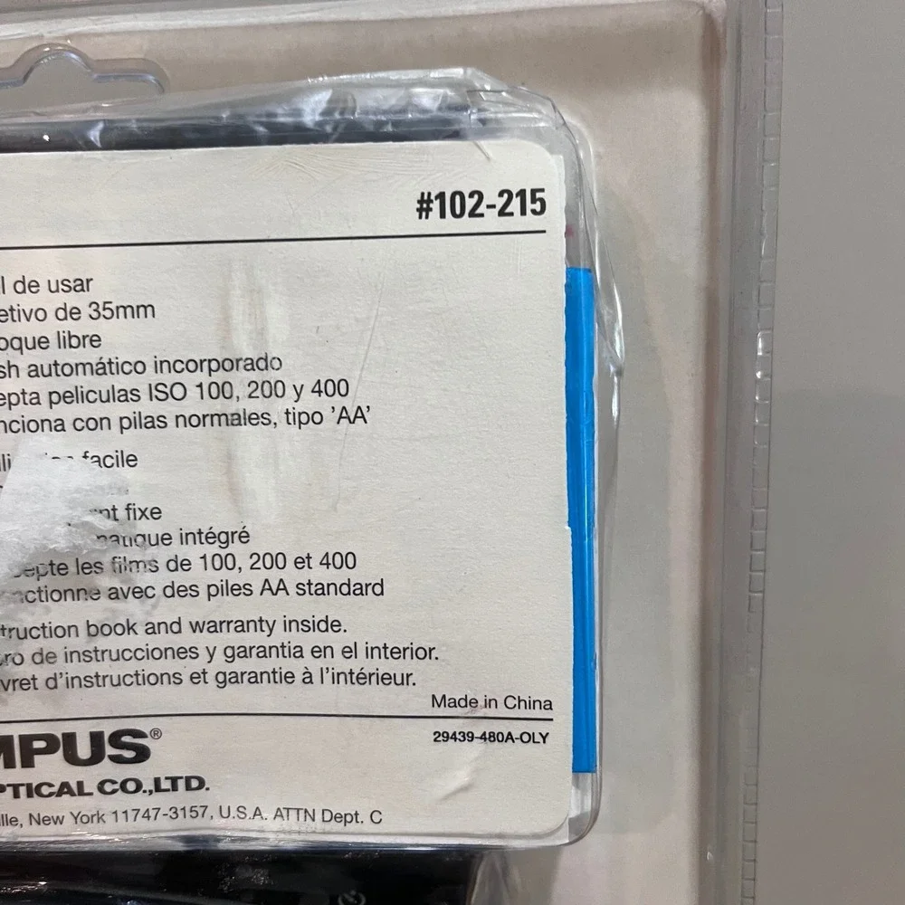 Vtg Olympus Trip XB3 35mm Film Camera Big Finder Focus Free New Sealed 102-215